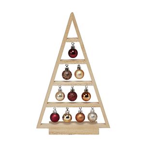Decoratiune brad cu globuri, 36 cm, multicolor