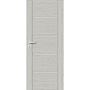 Usa interior Bolzano, cu geam, stanga, MDF, 78 x 206 cm, gri deschis
