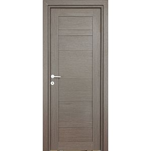 Usa interior Amyra, fara geam, reversibila, MDF, 78 x 203 cm, maro inchis