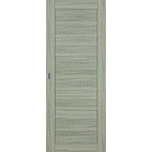 Usa interior Bella, fara geam, reversibila, MDF, 81.5 x 207 cm, gri deschis
