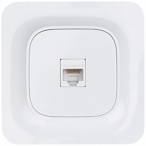 Priza RJ45 JACOBSEN, ABS, alb