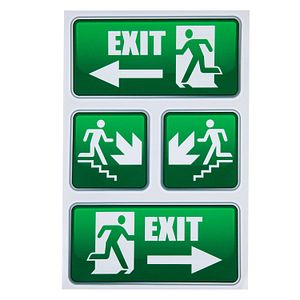Set indicatoare "Sageti pentru evacuare de urgenta" Creative Sign, 30 x 20 cm