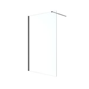 Paravan dus walk-in GOODHOME Ledava, aluminiu, sticla securizata 8mm, 90 x 195 cm, profil negru
