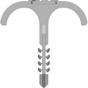 Clema dubla fixare NL, diametru 25 mm, 10 buc