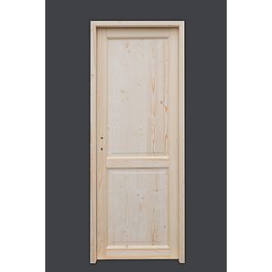 Usa interior Aris, fara geam, stanga, lemn masiv, 88 x 205 cm, maro