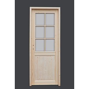 Usa interior WDI Minerva, cu geam, stanga, 88 x 205 cm, maro