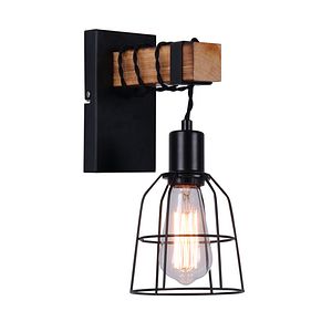 Aplica neagra, 60W, 1 bec  Ponte