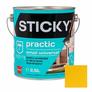 Vopsea Alchidica, Galben, 2.5L Sticky Practic