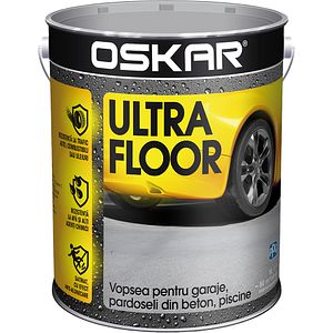 Vopsea pentru garaj, pardoseli beton Oskar Ultra Floor, 5L, gri carbon