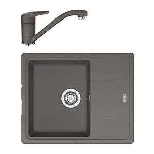 Pachet chiuveta FRANKE BFG 611-62, 1 cuva, picurator reversibil, compozit granit + baterie, gri antracit