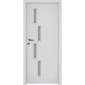 Usa interior INVADO Sagitarius, cu geam, dreapta, MDF, 77.6 x 206 cm, alb