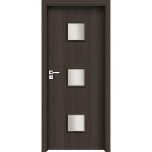 Usa interior INVADO Salerno, cu geam, dreapta, MDF, 64.4 x 204 cm, antracit