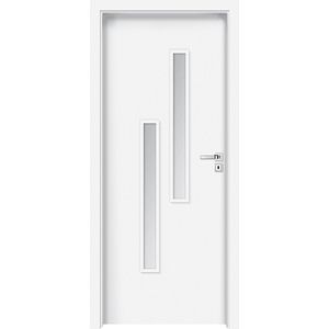Usa interior INVADO Strada, cu geam, stanga, MDF, 74.4 x 204 cm, alb