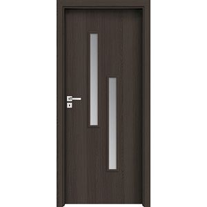 Usa interior INVADO Strada, cu geam, dreapta, MDF, 74.4 x 204 cm, antracit