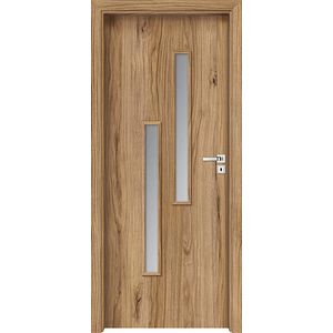 Usa interior INVADO Strada, cu geam, dreapta, MDF, 74.4 x 204 cm, maro