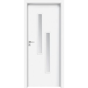 Usa interior INVADO Strada, cu geam, dreapta, MDF, 84.4 x 204 cm, alb