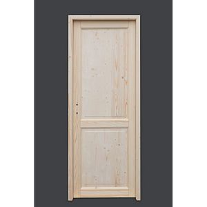 Usa interior Aris, fara geam, dreapta, lemn masiv, 68 x 205 cm, maro