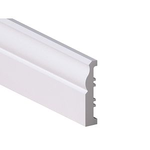 Plinta Smarald, polimer, 220 x 8 x 1.6 cm, alb
