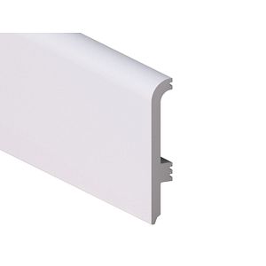Plinta Safir, polimer, 220 x 10 x 1.6 cm, alb