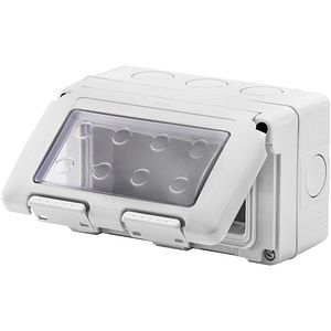 Doza GEWISS GW27044DY, 4 module, IP55, gri