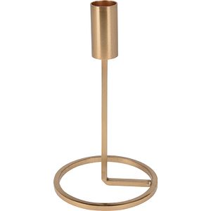 Suport lumanare Craciun, aluminiu, 19 cm, auriu
