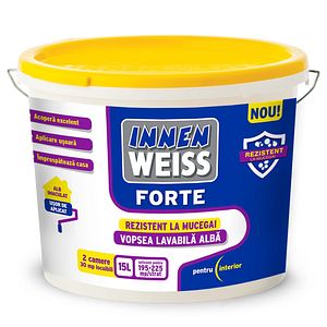 Vopsea lavabila Innenweiss Forte, 15L, alb