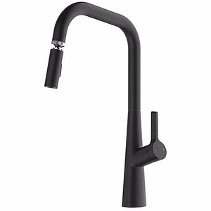 Baterie bucatarie GOODHOME Berne Swivel, extractibil, alama sanitara, negru