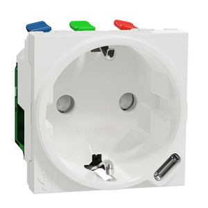 Priza standard german+USB C 10.5W, alb