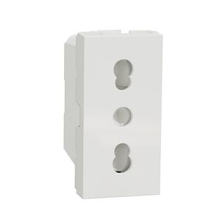 Priza italiana 1m 16A 2P+E, alb