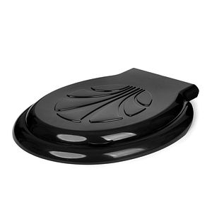 Capac WC PLASTINA, plastic, negru