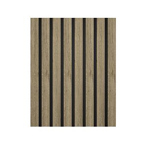 Panou riflaj Wood Class,  1.2 x 12.5 x 270 cm, polimer, stejar antic