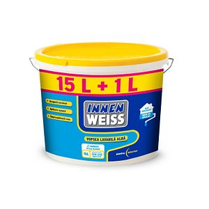 Vopsea lavabila, interior, alb, 15 L + 1 L gratis  Innenweiss