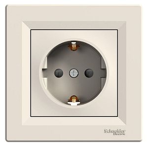 Priza simpla 2P+E 16A obt crem