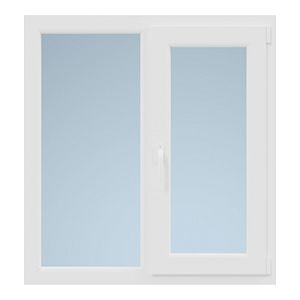 Fereastra termopan FORTIA, PVC, 4 camere, 100 x 136 cm, deschidere dreapta, alb