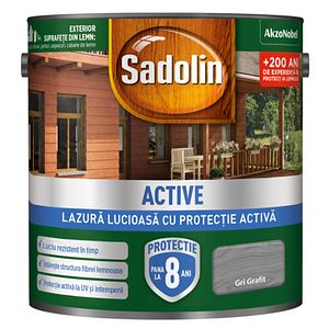 Lazura lucioasa SADOLIN, 2.5L, gri grafit