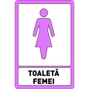 Indicator Toaleta Femei, 14.5x10cm PVC