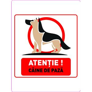 Indicator Caine de paza, 20x15 cm BI