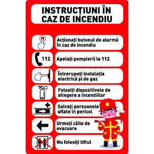 Indicator Instructiuni de incendiu