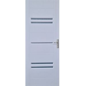 Usa interior Pamate M108, cu geam, reversibila, MDF, 70 x 204 cm, alb