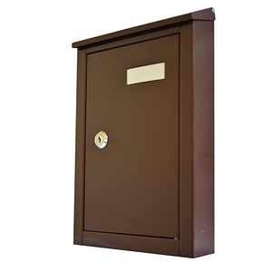 Cutie postala, exterior, 2 chei, 290 x 200 x 50 mm, maro