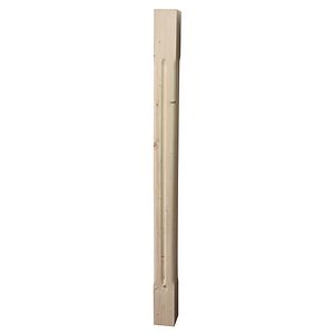 Balustru frezat brad, 120 x 7 x 7 cm, natur