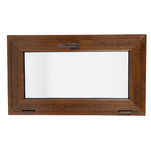 Fereastra termopan FENSTERWELT, PVC, 6 camere, 96 x 56 cm, deschidere oscilanta in jos, nuc
