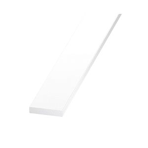 Bara plata PVC, alb, 25mm x 5mm, 2m