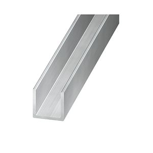 Profil U brut, aluminiu, 10 x 10mm x 2m
