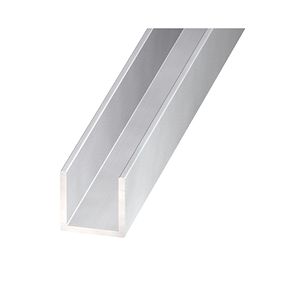 Profil U elo x at, aluminiu, 8 x 8 x 1mm, 1m