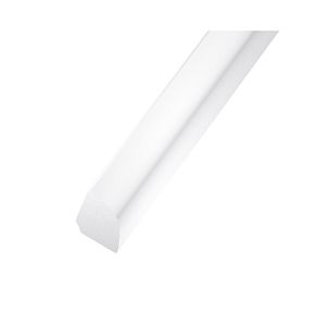Profil PVC sfert de cerc 12 x 12 mm,  2.5 m, alb