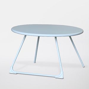 Masa terasa GOODHOME Janeiro, 4 locuri, otel, 70 x 40 cm, maro deschis