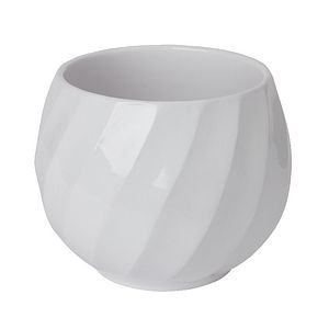 Ghiveci flori GOODHOME, argila, D 26.5 cm, alb
