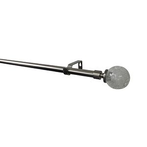 Set galerie simpla extensibila, metal, 330/200 cm, diametru 19 mm, gri  GoodHome Athens