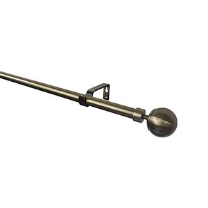 Set galerie simpla extensibila, metal, auriu, 210/120 cm, diametru 19 mm  GoodHome Antiki